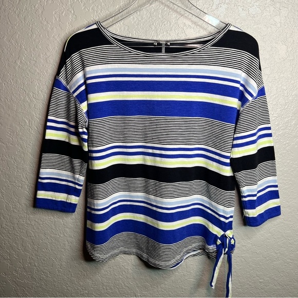 Talbots Striped Top 3 Quarter - Picture 7 of 7